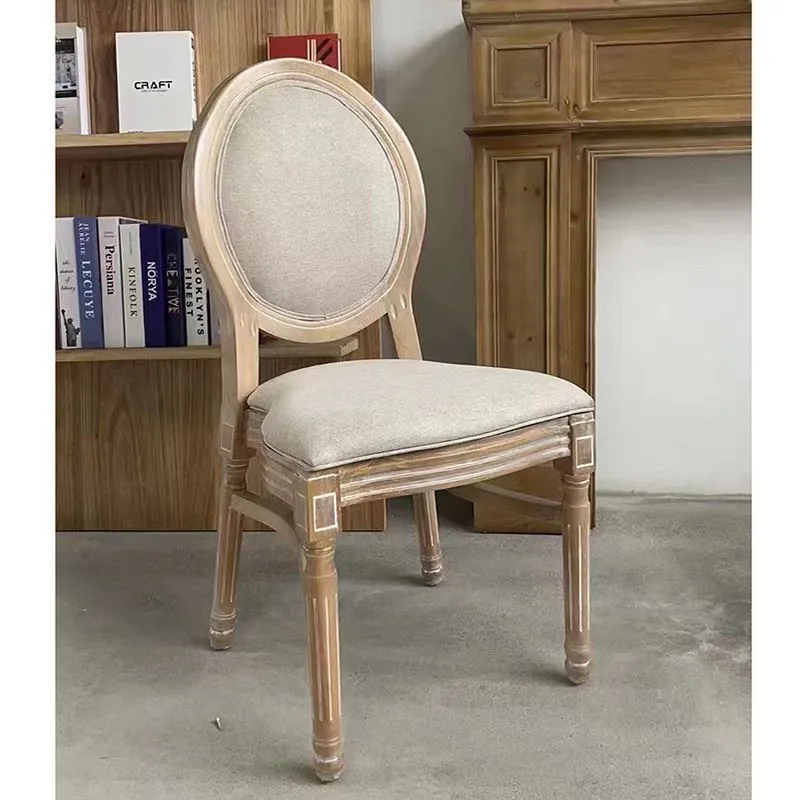 Wood Upholstered King Louis Back Side Chairs