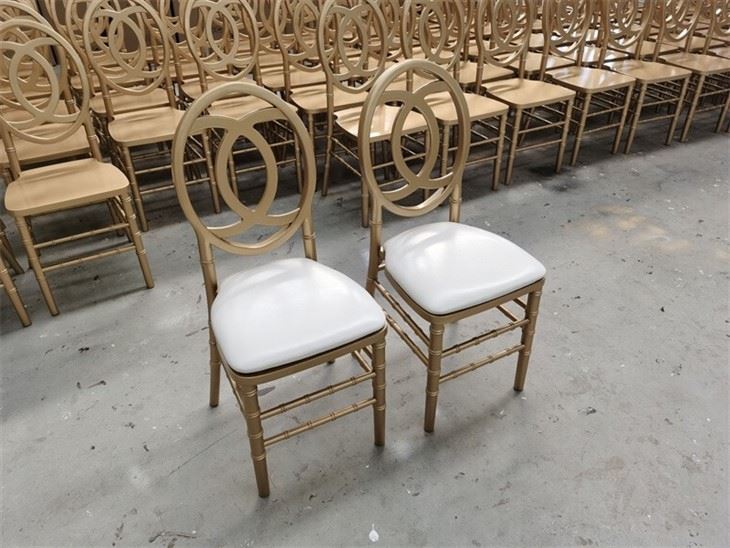 wood gold wedding chair