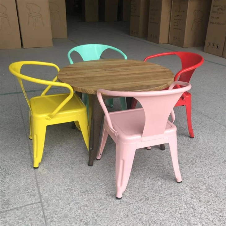 Wooden Metal Iron Tolix Kid Round Table